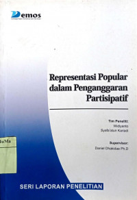 Representasi Popular Dalam Penganggaran Partisipatif