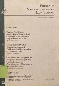 Philippine Natural Resources Law Journal - Volume 10