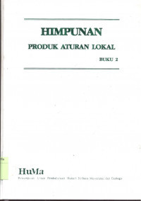 Himpunan Produk Aturan Lokal - Buku 3 : Jawa Barat