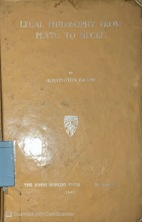 Image of Legal Philosophy From Plato to Hegel