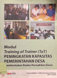 Modul Training of Trainer (TOT) Peingkatan Kapasitas Pemerintahan Desa : pembentukan badan perwakilan Desa