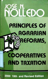 Principles of agrarian reforms, cooperative and taxation
