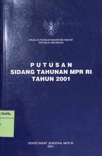 Putusan Sidang Tahunan MPR RI Tahun 2001