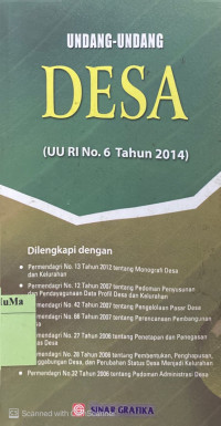 Undang - Undang Desa : UU RI No. 6 tahun 2014